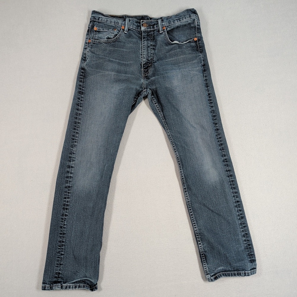 Levi's Jeans Mens 32x30 Blue 505 Regular Fit Stretch Denim Casual Workwear Pants